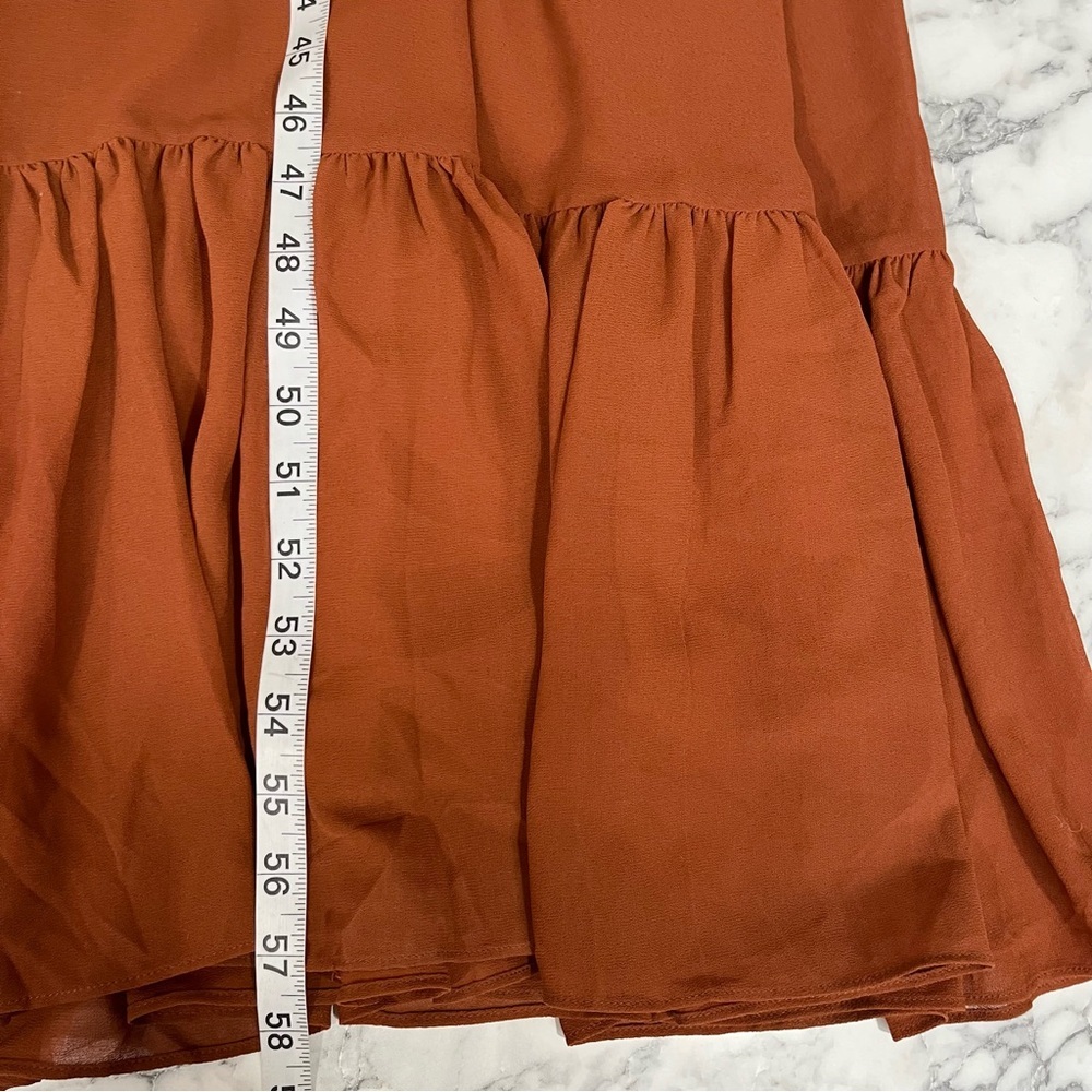 Ivy City Co. Billie Dress brown-tone Amber Chiffon Sienna Brown Maxi Dress 14 - Picture 9 of 11